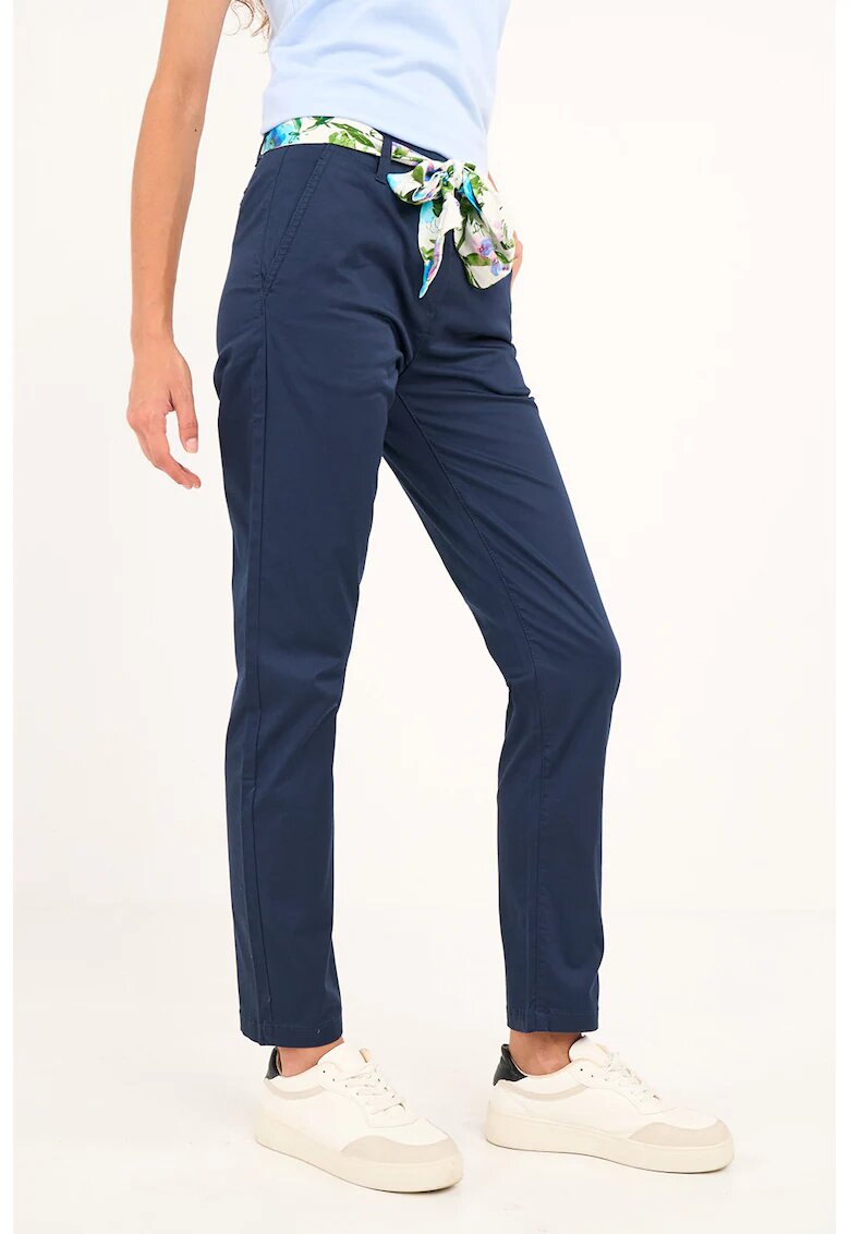 Lee Cooper Pantaloni cu talie medie si buzunare - Bleumarin