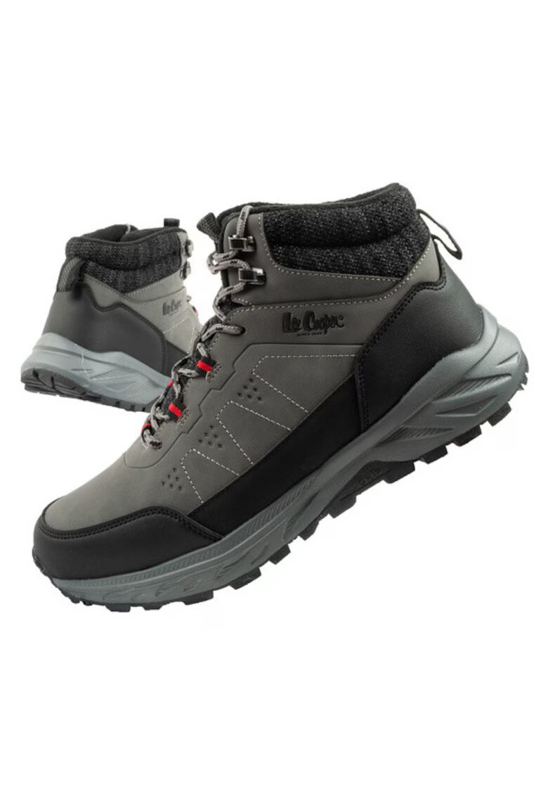 Lee Cooper Pantofi de drumetie de iarna pentru barbati cu bareta izolata la glezna - gri - Gri