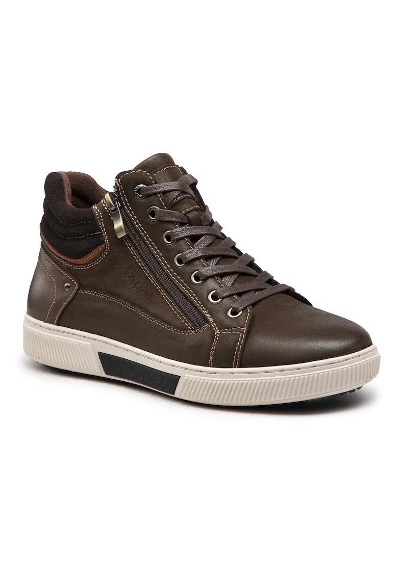 Lee Cooper Pantofi sport barbati Piele naturala - Maro