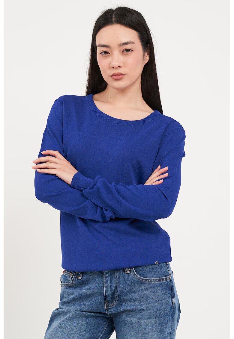 Lee Cooper Pulover tricotat fin cu model uni - Albastru inchis