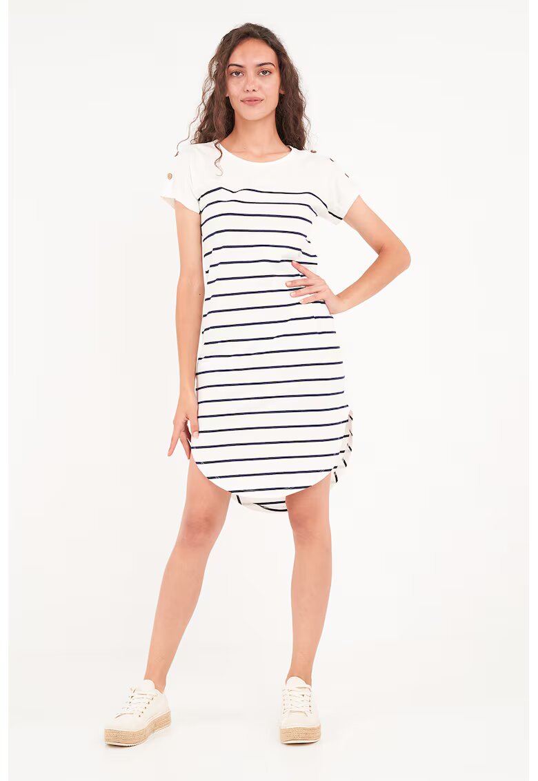 Lee Cooper Rochie mini cu decolteu rotund - Alb/Bleumarin