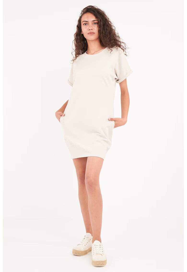 Lee Cooper Rochie-tricou mini cu buzunare laterale - Bej deschis