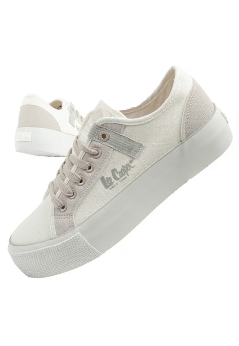 Lee Cooper Tenisi cu platforma [LCW-25-31-3479L] - albi
