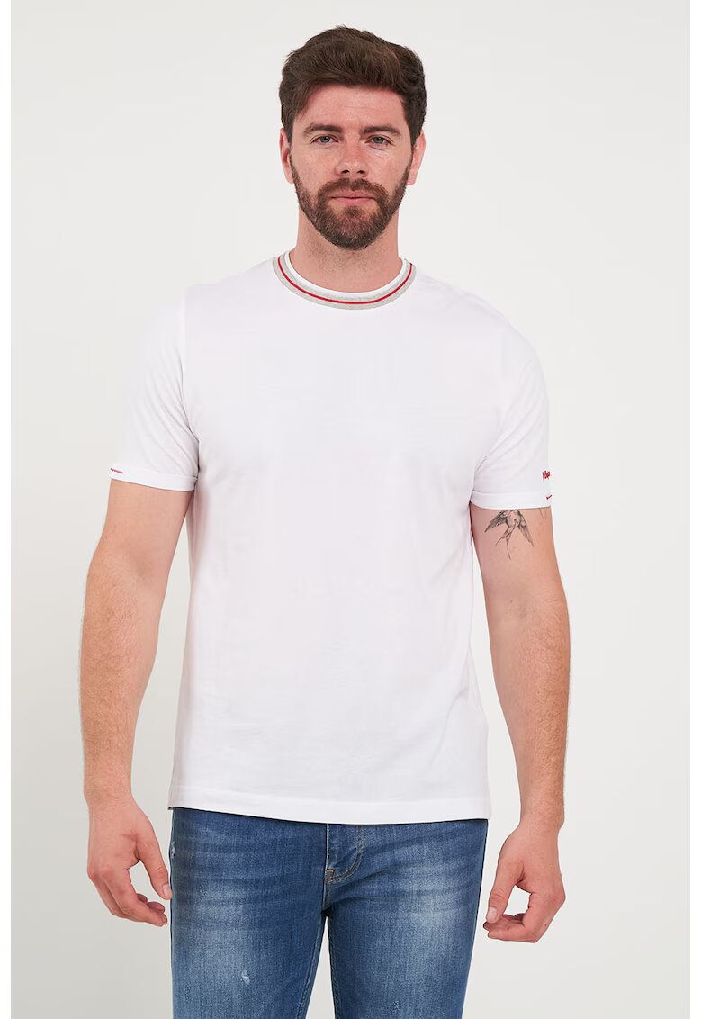Lee Cooper Tricou cu decolteu rotund - Alb optic