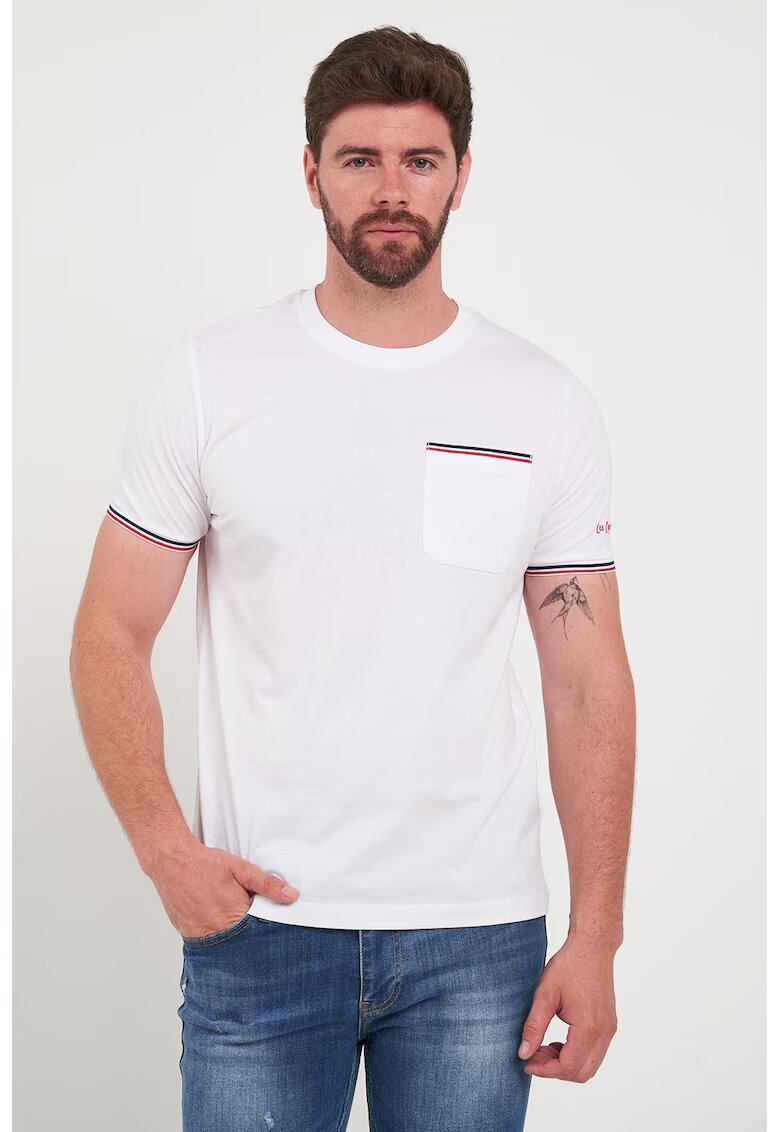 Lee Cooper Tricou cu decolteu rotund - Rosu/Alb