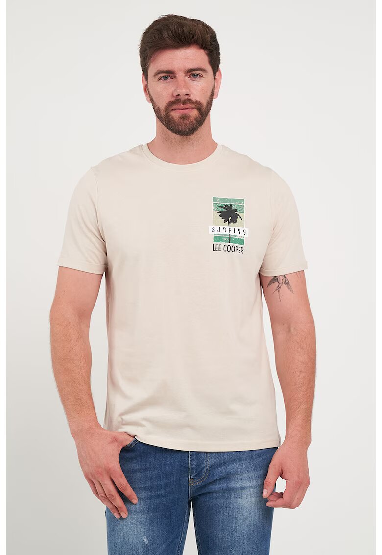 Lee Cooper Tricou cu imprimeu grafic - Bej