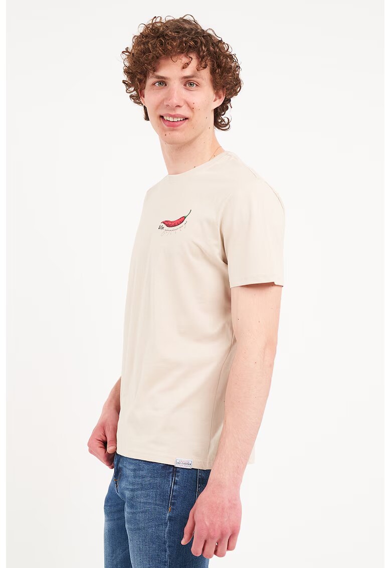 Lee Cooper Tricou cu imprimeu grafic - Bej deschis