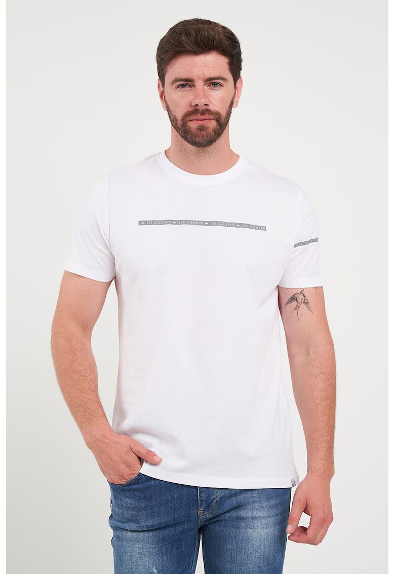 Lee Cooper Tricou cu imprimeu logo - Alb