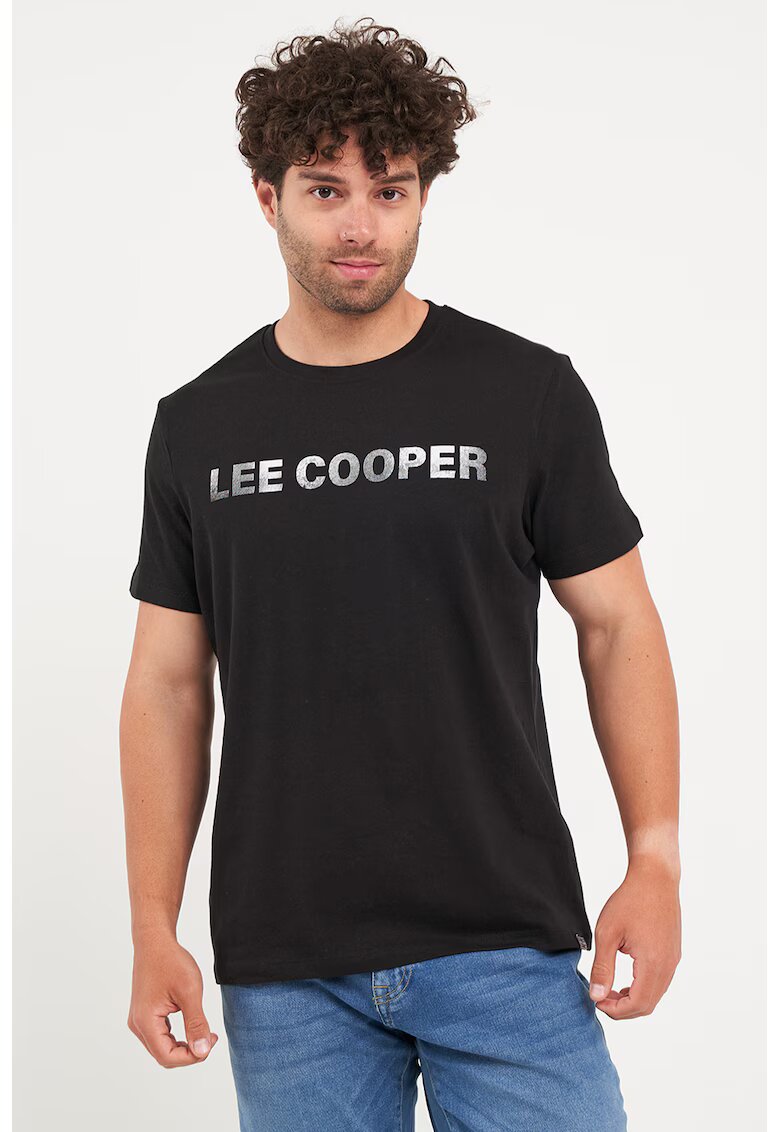 Lee Cooper Tricou din bumbac cu logo - Negru