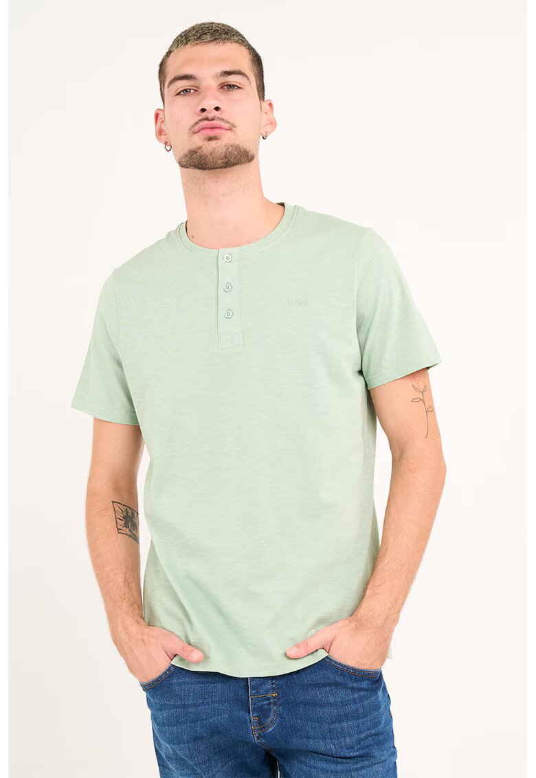 Lee Cooper Tricou regular-fit cu model uni - Verde pal