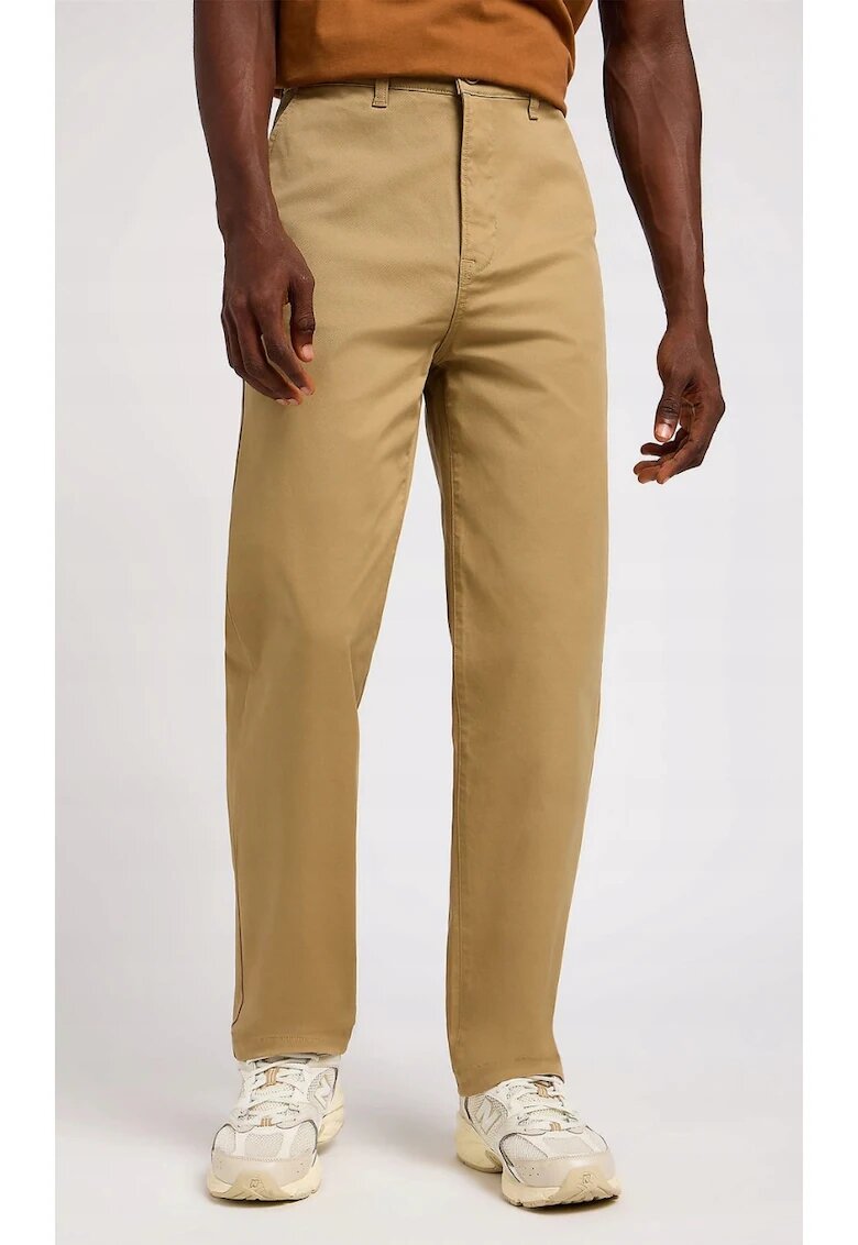 Lee Pantaloni chino model Chetopa - relaxati - maro argilos - bumbac - set de masuratori inclus -