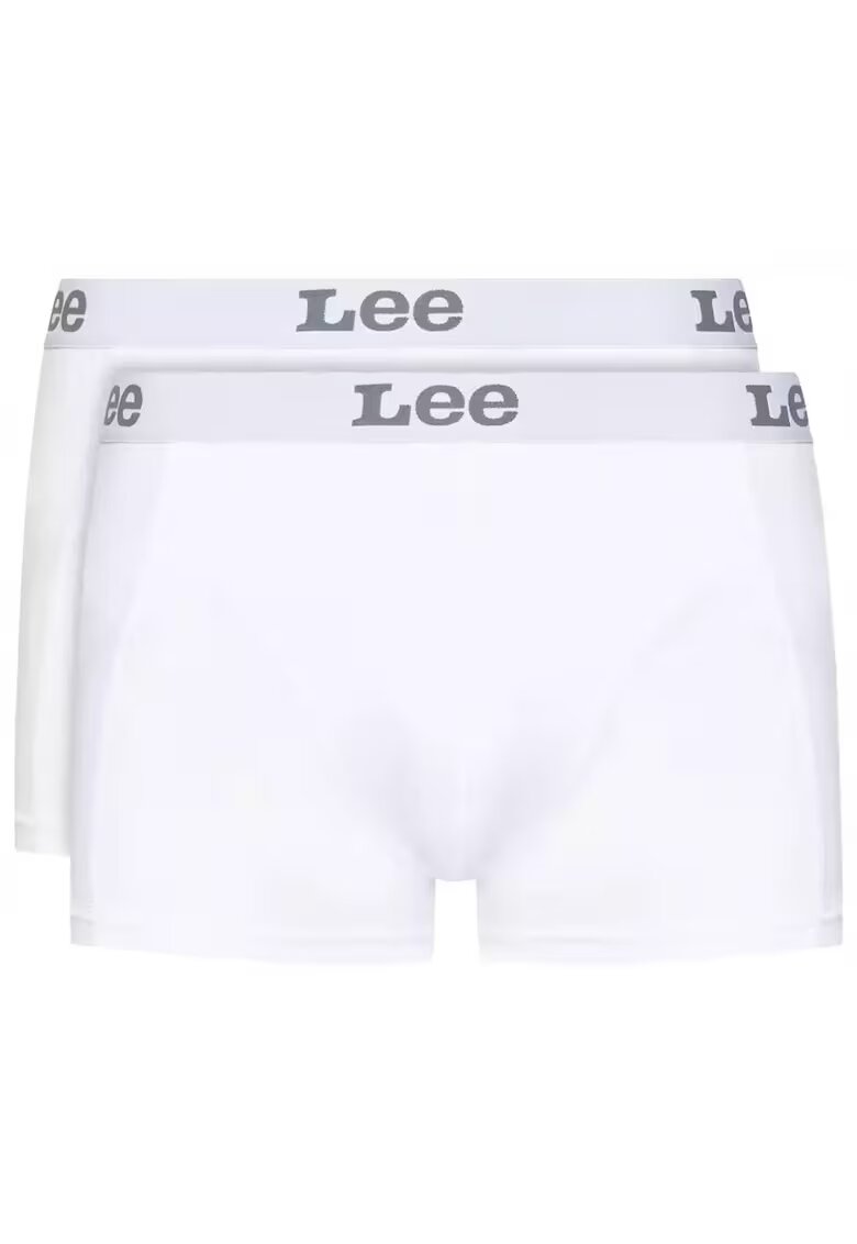 Lee Set Boxeri Barbati 2-Pack - Alb - 95% Bumbac - 5% Elastan - 2 Bucati - Alb