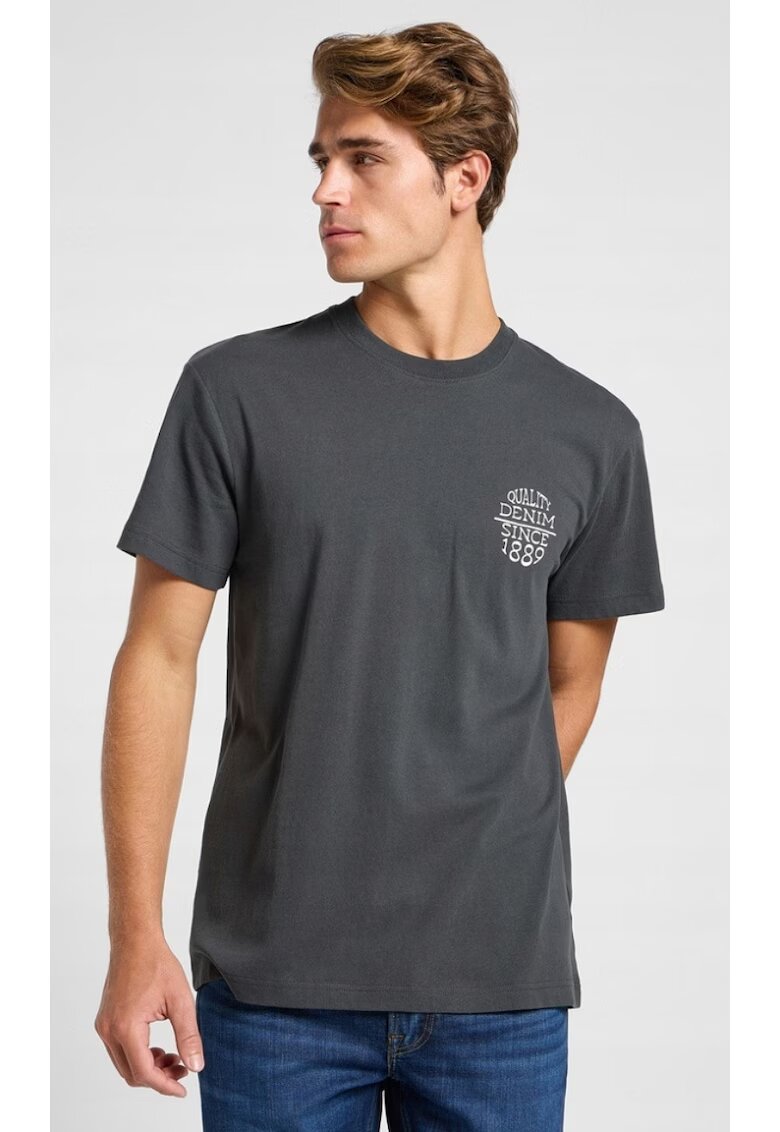 Lee Tricou barbati - RELAXED TEE - supradimensionat - negru - bumbac