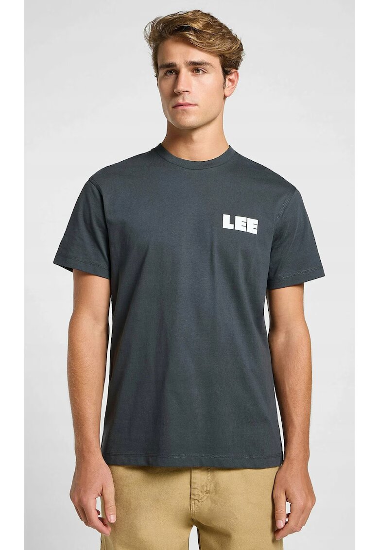 Lee Tricou barbati - supradimensionat - negru - bumbac -