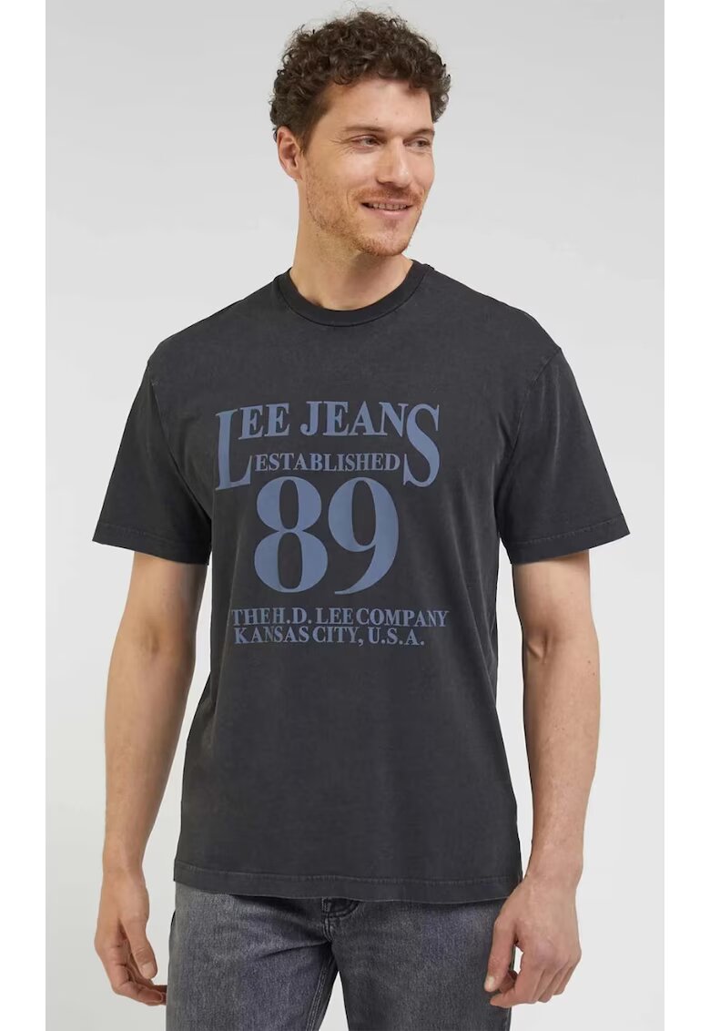 Lee Tricou Loose - negru spalat - bumbac 100 - Negru
