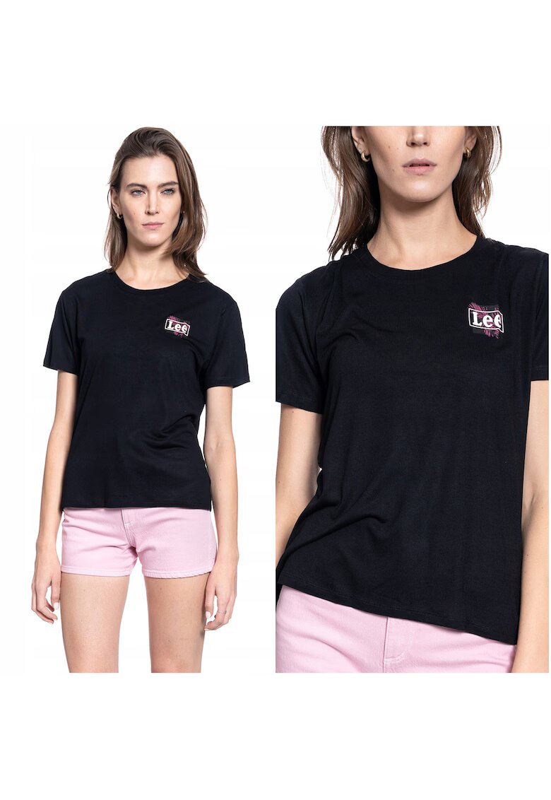 Lee Tricou T-Shirt - Croiala Relaxata - Croi: Slim Fit - Inchidere: Fara - Compozitie Material: 100% Vascoza - Culoare: Negru - Marime: S - 1 Bucata