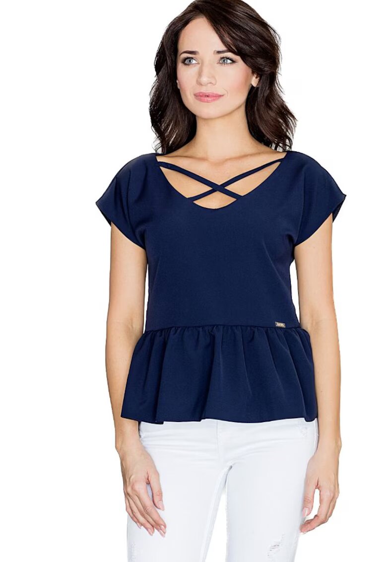Lenitif Bluza dama Angliflour K396 culoare granat - Albastru inchis