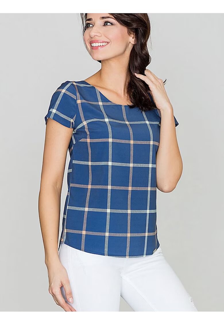 Lenitif Bluza dama - retro - albastru - poliester
