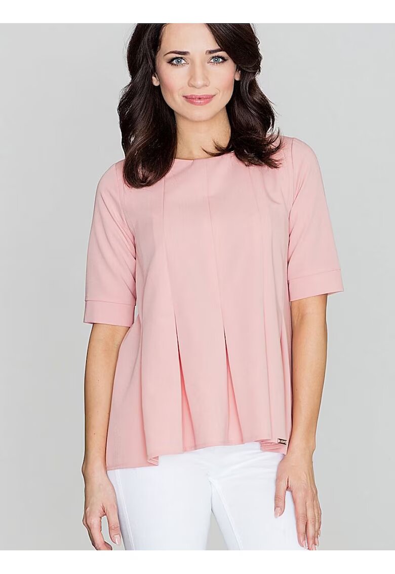 Lenitif Bluza dama - roz - poliester - maneci scurte - decolteu rotund