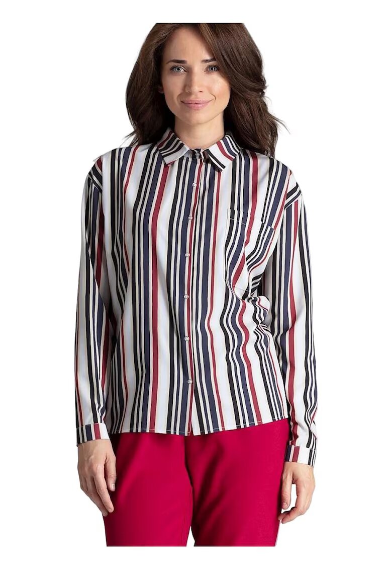 Lenitif Camasa dama - croiala dreapta - maneci lungi - multicolor - poliester