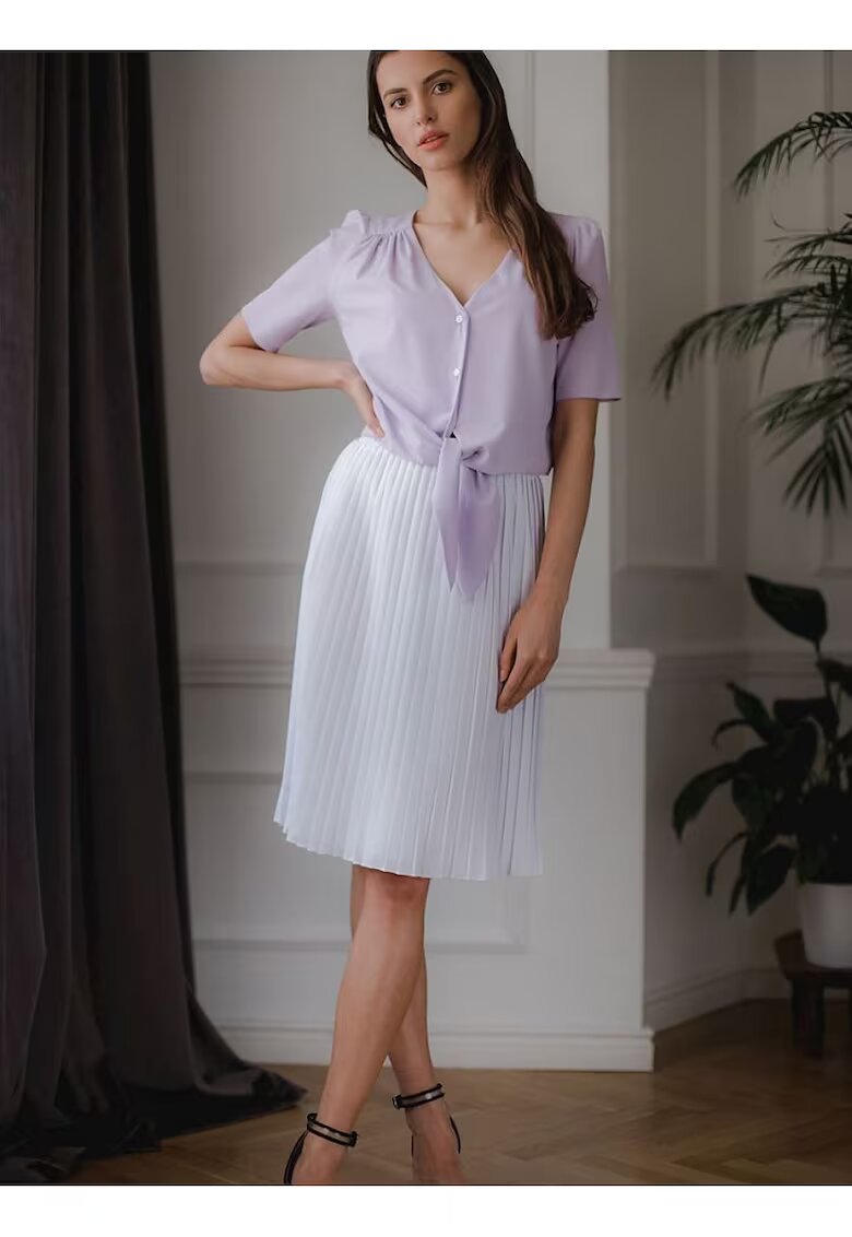 Lenitif Camasa dama - scurta - decolteu in forma de inima - violet - poliester