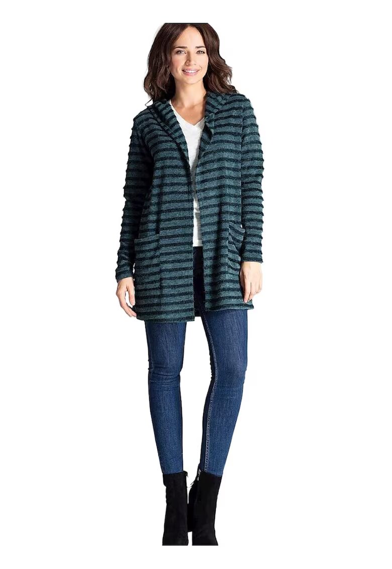 Lenitif Cardigan dama 5902194 - Poliester/Viscoza - Verde