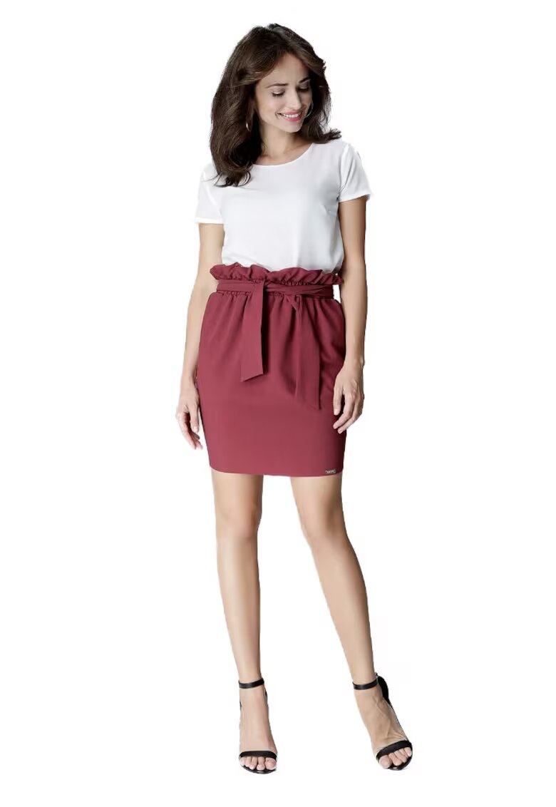 Lenitif Fusta mini dama - Estride - Burgundia - Rosu