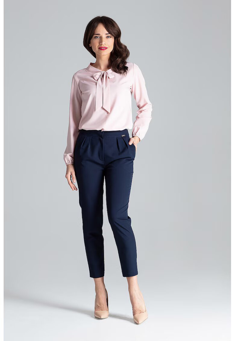 Lenitif Pantaloni eleganti dama Tetra L028 albastru inchis - Albastru inchis