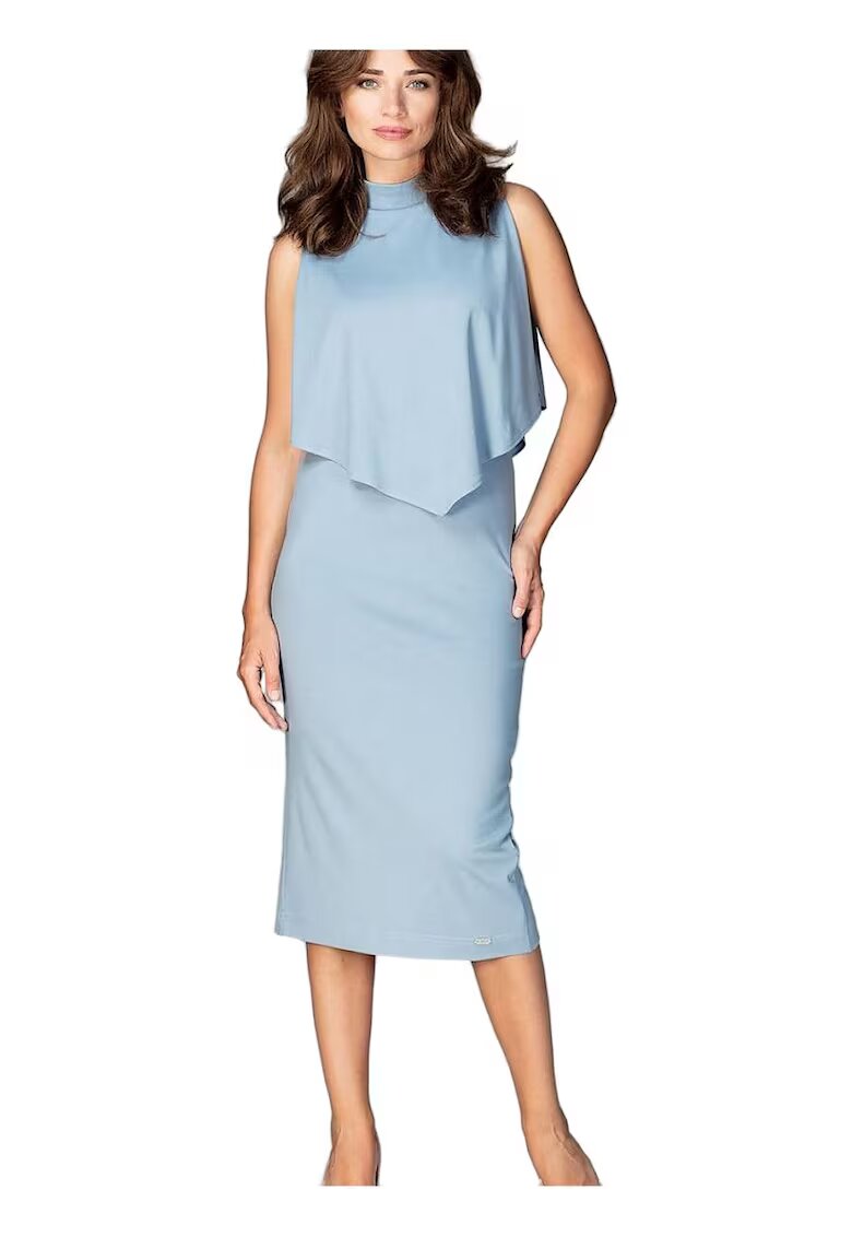 Lenitif Rochie de cocktail - Viscoza/Poliester - Albastru