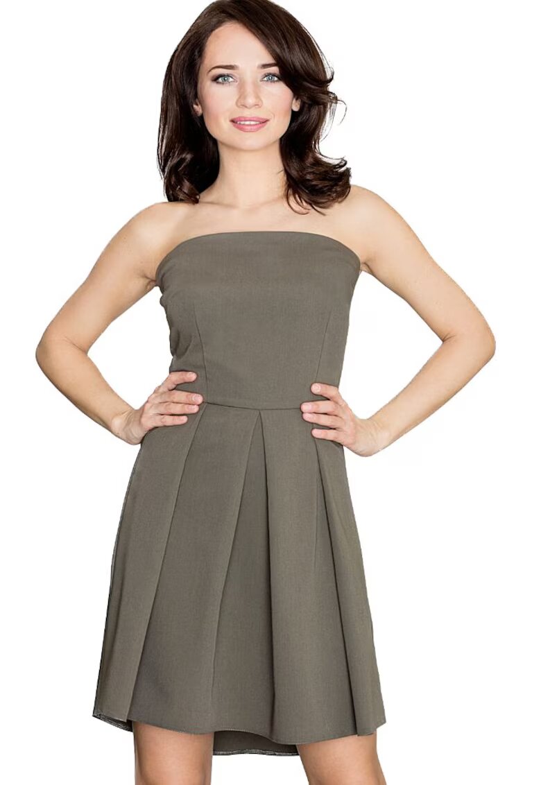 Lenitif Rochie de seara dama Evamour K368 olive - Verde