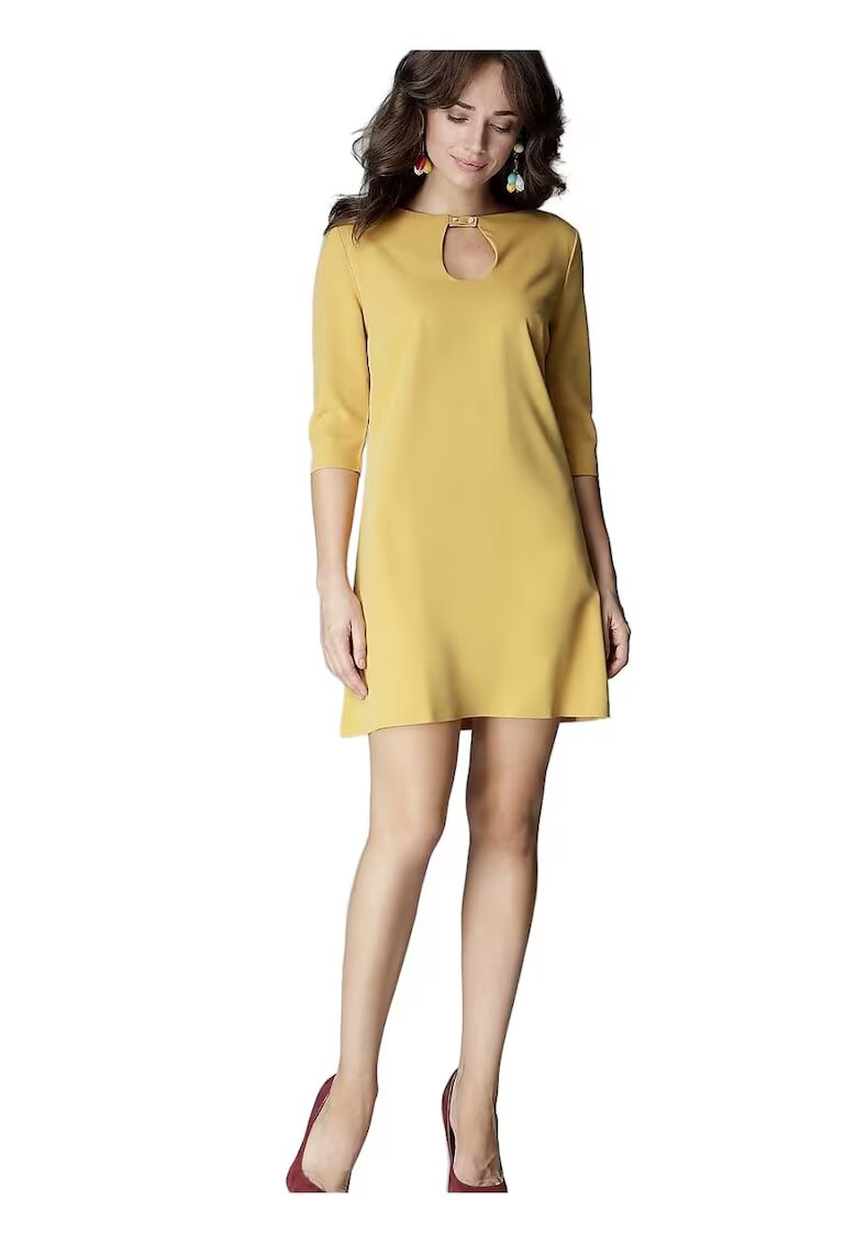 Lenitif Rochie de zi - 3/4 lungime - Poliester/Viscoza - Galben