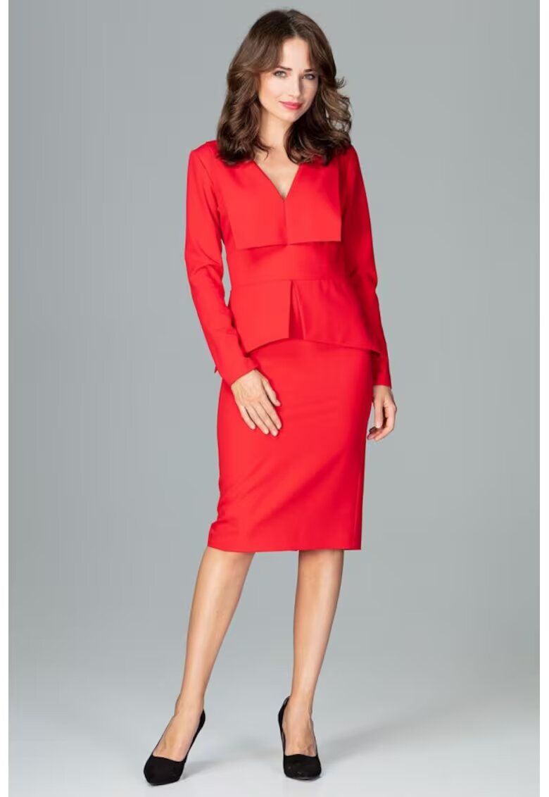 Lenitif Rochie de zi model 122522 - Rosu