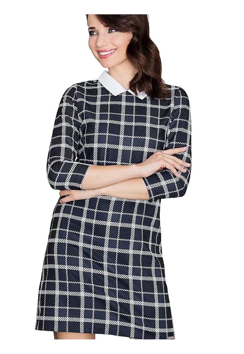 Lenitif Rochie de zi - Poliester - Midi - Negru