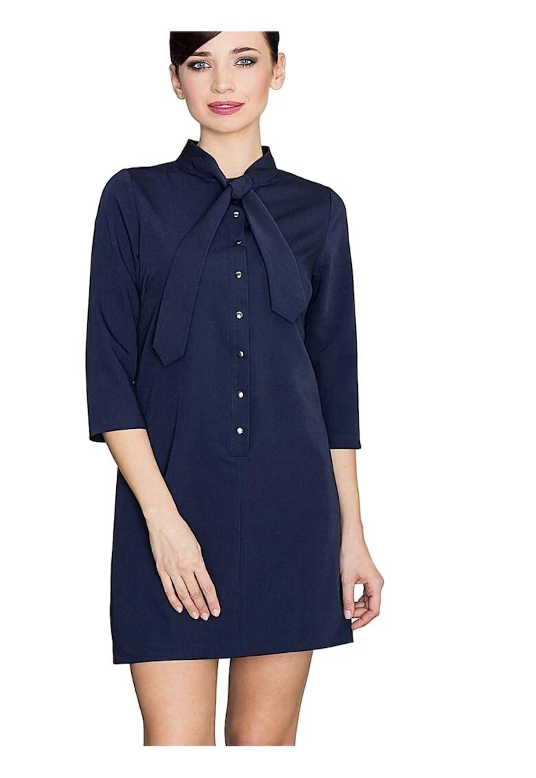 Lenitif Rochie de zi - Poliester/Viscoza - Bleumarin