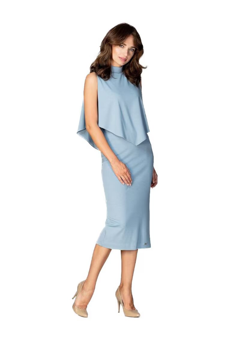 Lenitif Rochie eleganta dama - Marsta - albastra deschis - Albastru deschis