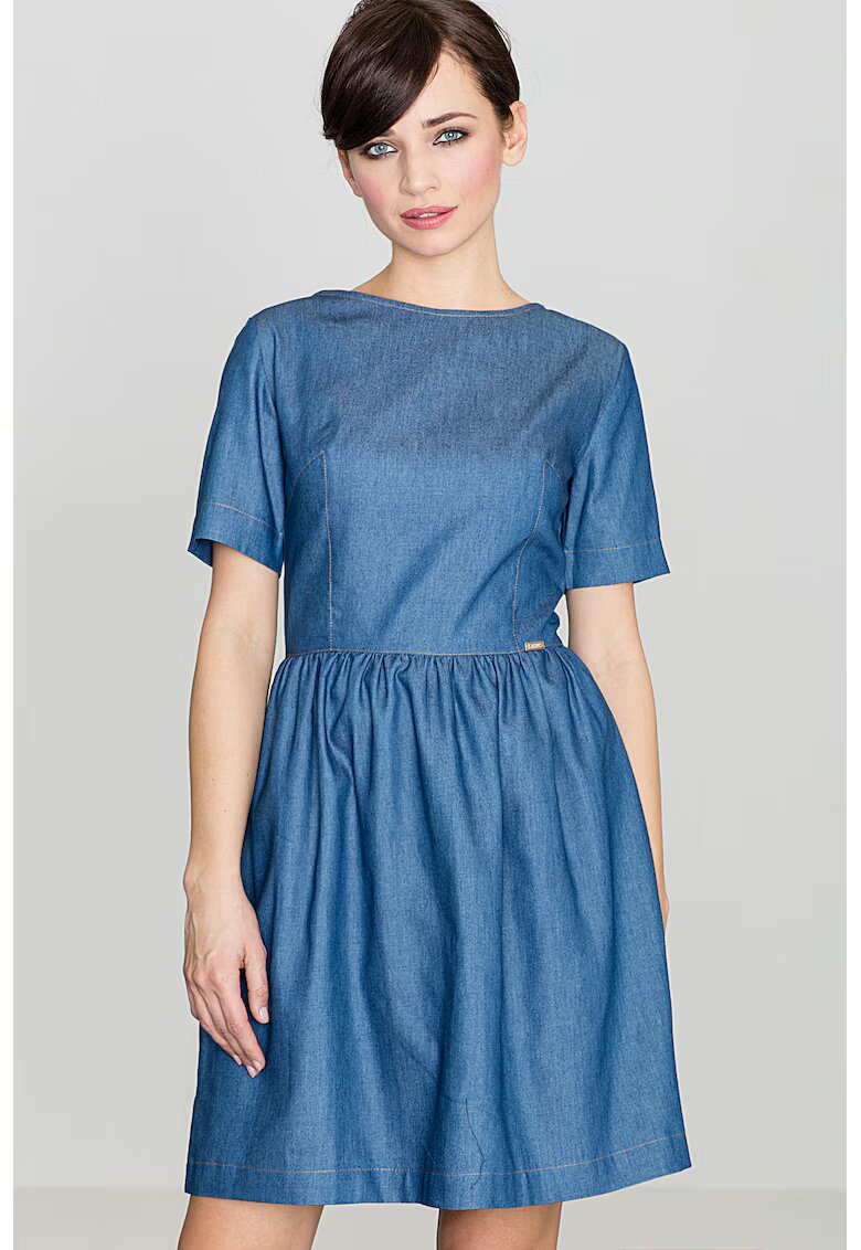 Lenitif Rochie K164 - albastru - bumbac