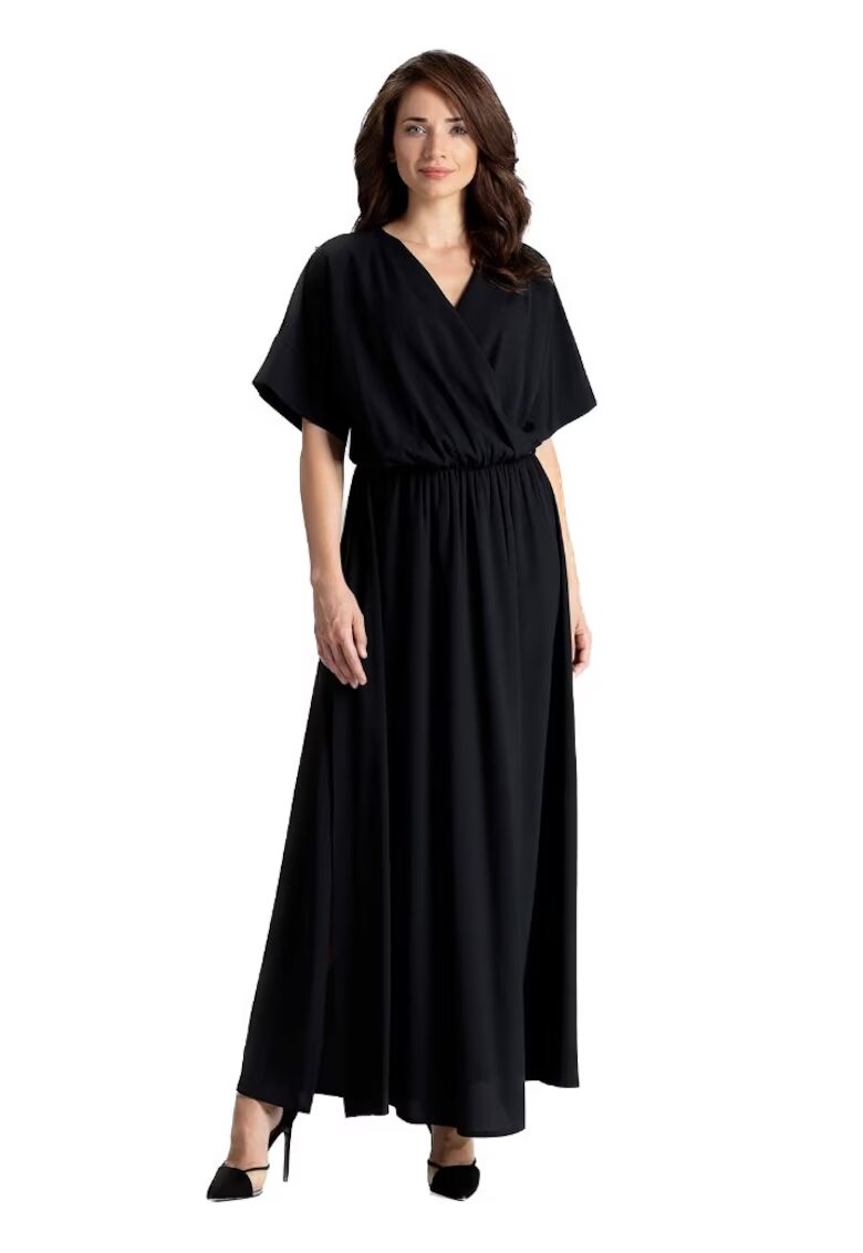 Lenitif Rochie maxi dama Davide L055 neagra - Negru