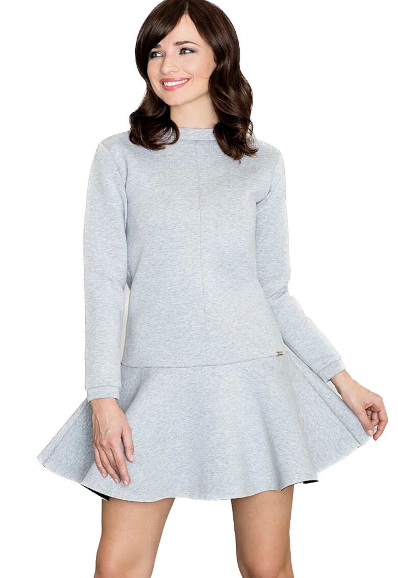 Lenitif Rochie mini dama Alirad K247 gri - Gri