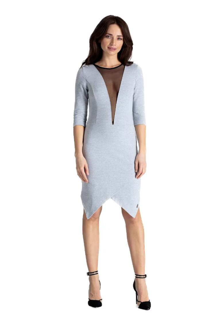 Lenitif Rochie mini dama Colgrengoire L012 gri - Gri