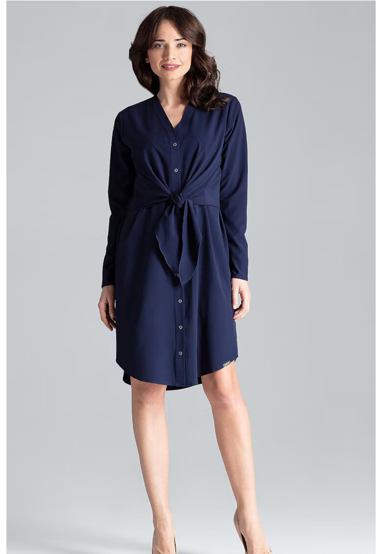 Lenitif Rochie mini dama Odo L031 albastru inchis - Albastru inchis