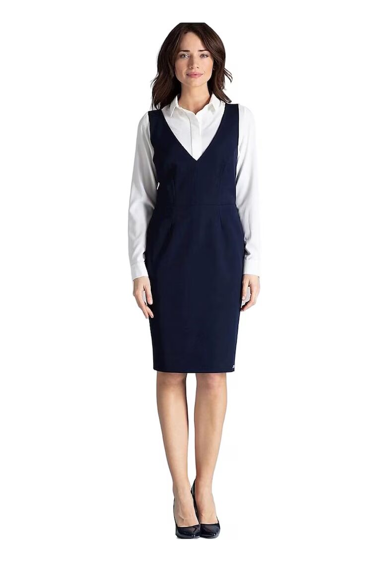 Lenitif Rochie - Poliester/Viscoza - De zi - Bleumarin