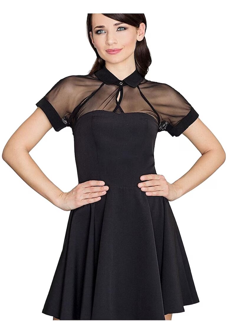 Lenitif Rochie scurta - Poliester/Elastan - Negru