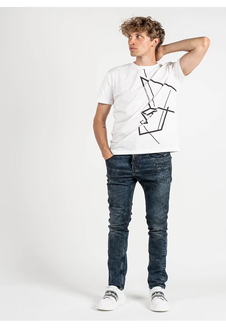 LES HOMMES Blugi slim fit cu nasturi -