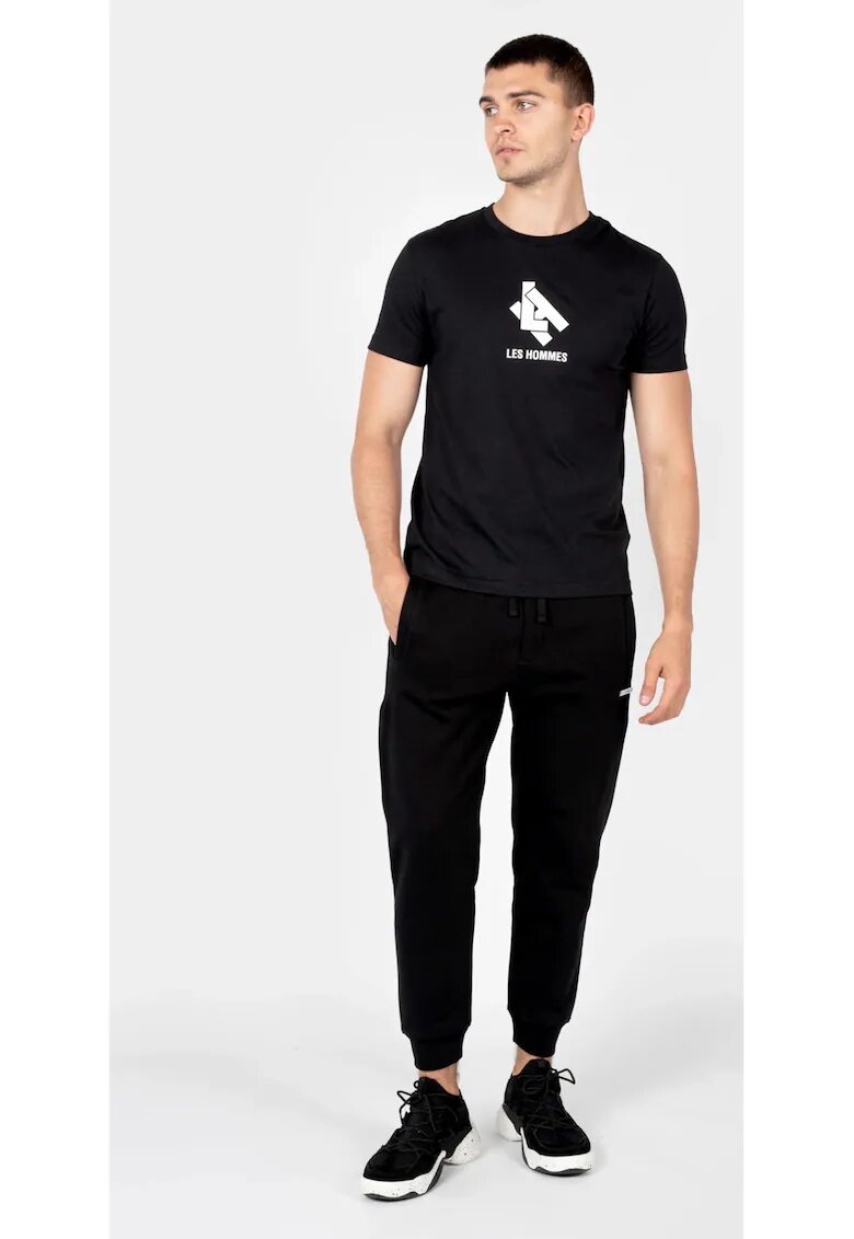 LES HOMMES Tricou cu logo contrastant -
