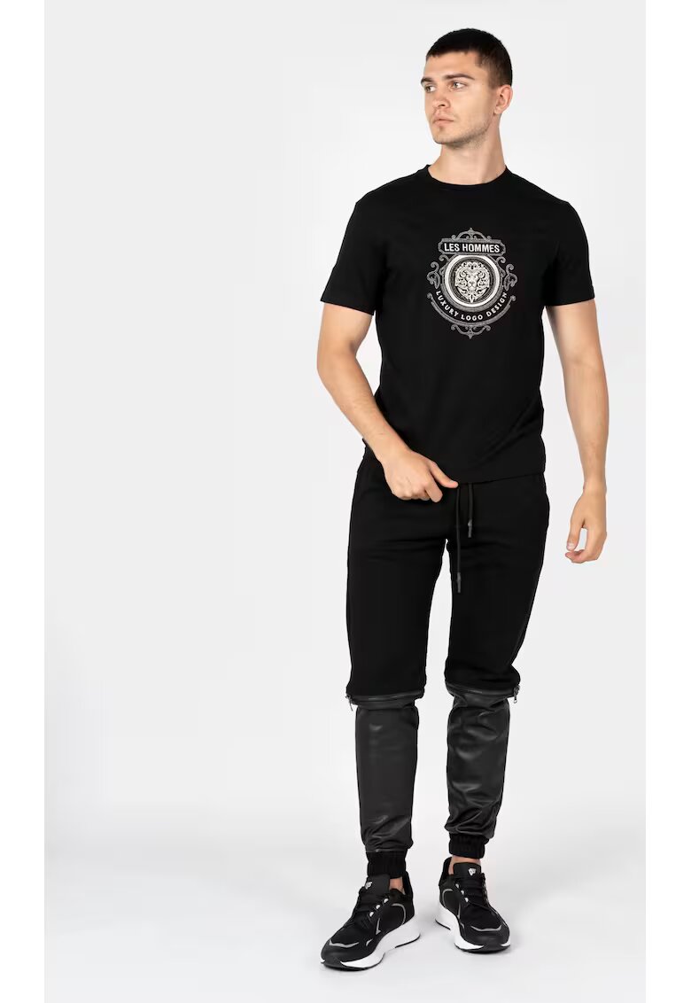 LES HOMMES Tricou cu logo pe partea frontala -