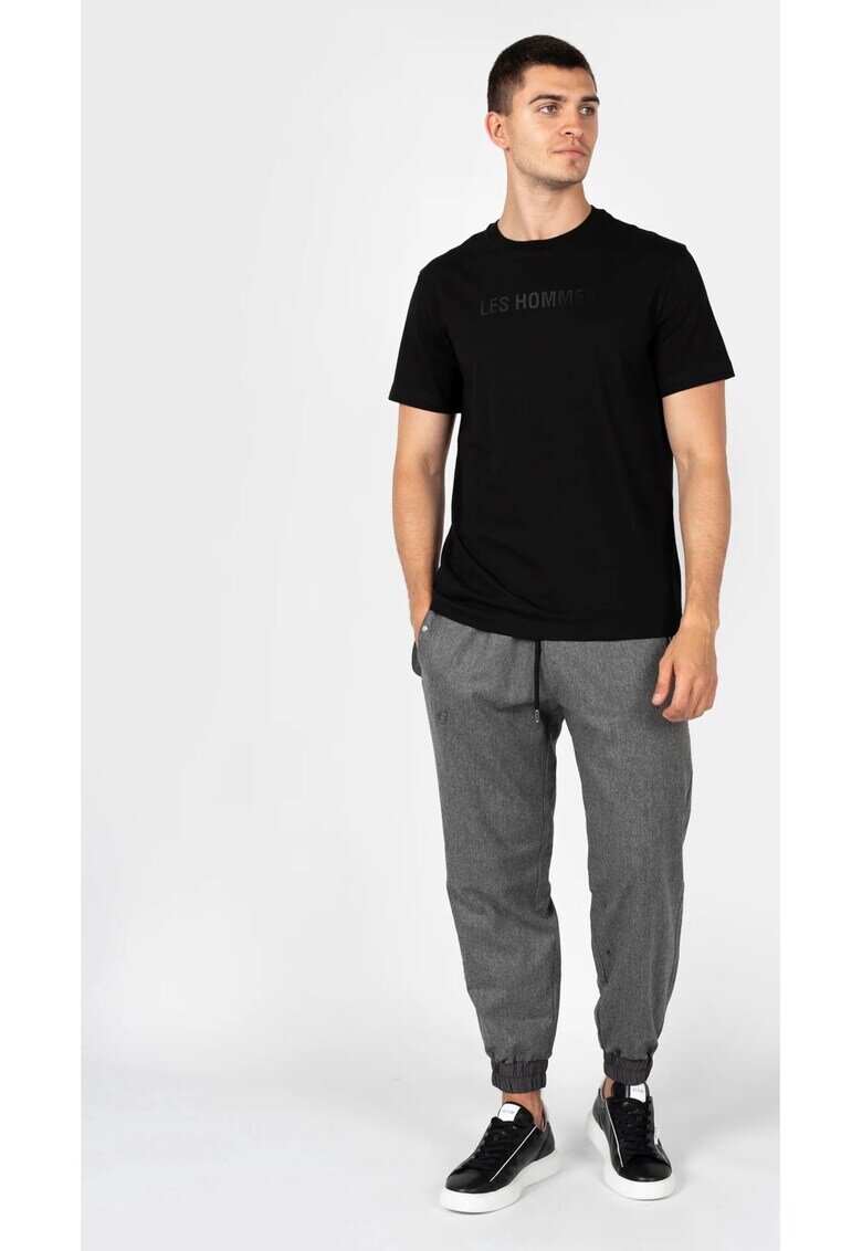 LES HOMMES Tricou cu logo pe piept -