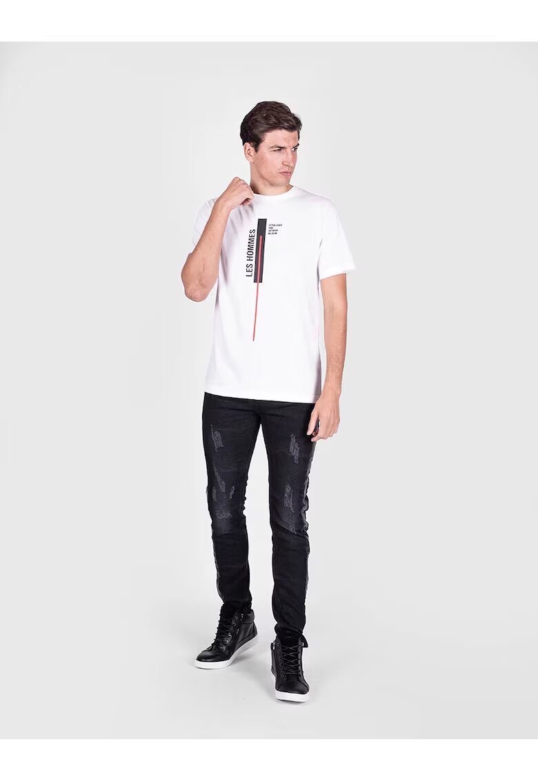 LES HOMMES Tricou din bumbac Vertical Line -