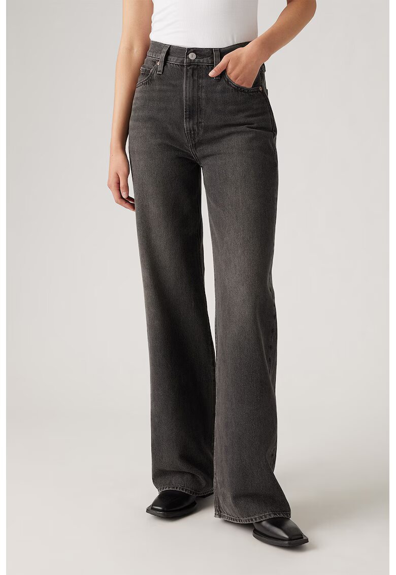 Levis Blugi cu croiala ampla Ribcage - Gri antracit