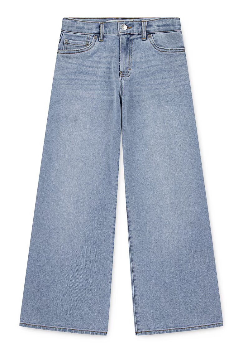 Levis Blugi cu croiala ampla si talie inalta - Albastru deschis