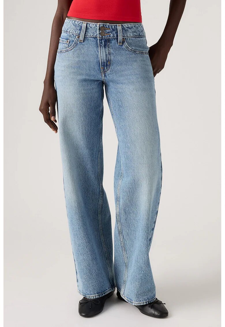 Levis Blugi cu croiala ampla si talie joasa Youth - Albastru prafuit